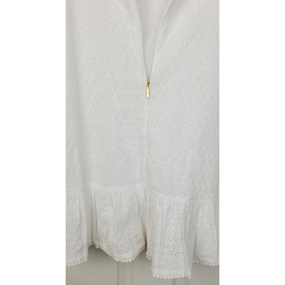 NWT Draper James eyelet flounce ruffle hem strappy spring summer dress white - Picture 14 of 15
